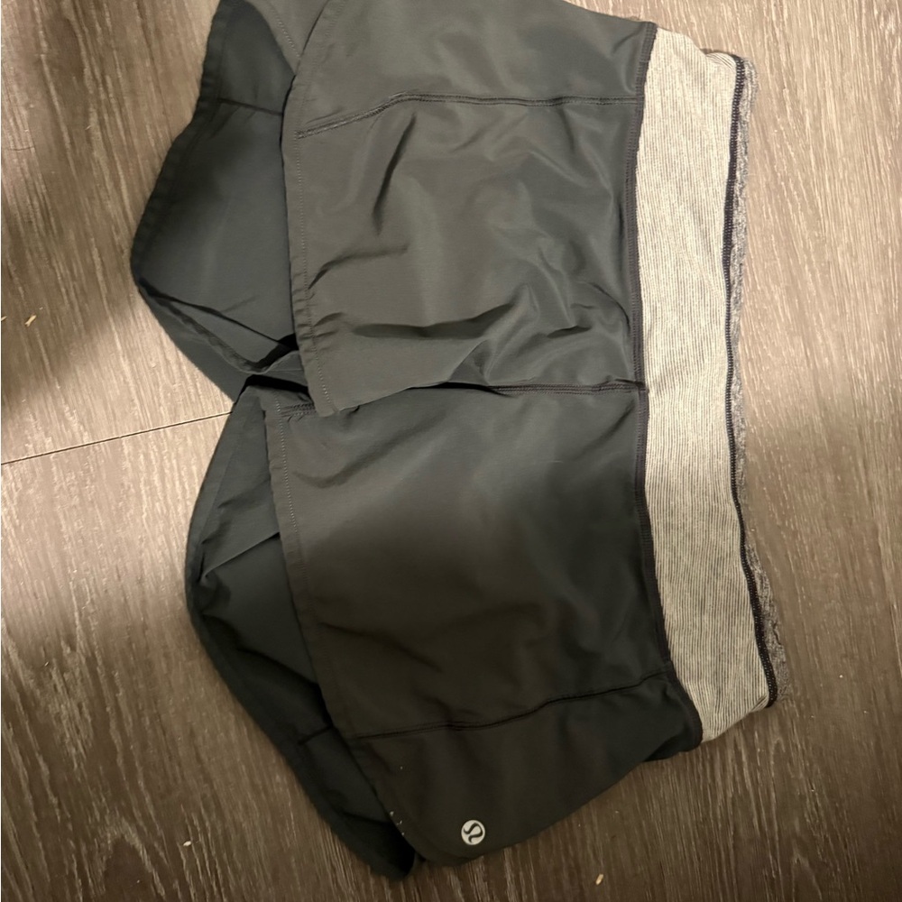 lululemon athletica Black and Gray Athletic Shorts